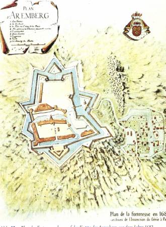 Plan der Festungsanlage aus dem Jahre 1682